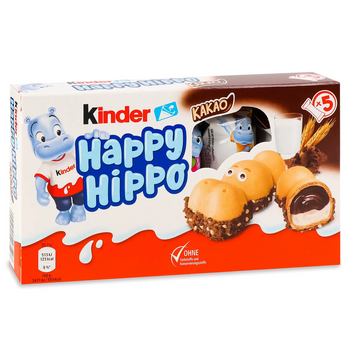 Батончики Kinder Happy Hippo Какао, 104 г Сол-1019 фото
